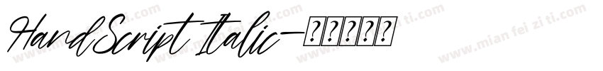 HandScript Italic字体转换